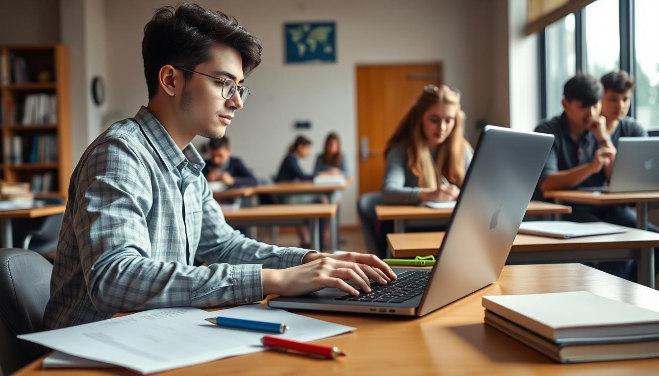 Structured study materials and learning resources on a desk