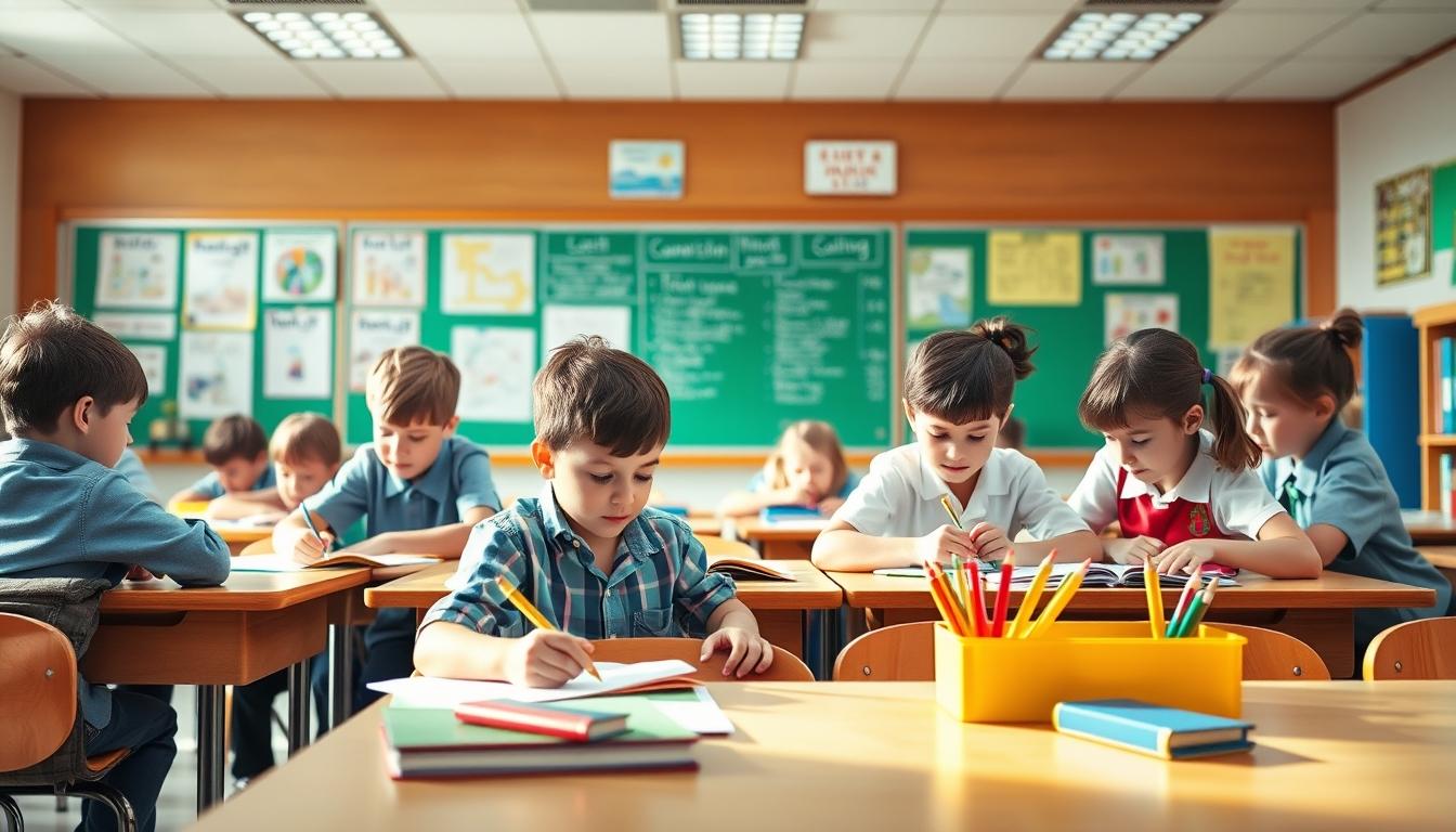 Student using a study guide to organize academic notes